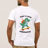 T-shirt Ready to Crush Kindergarten Skateboard Dinosaur (Dos)