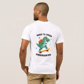 T-shirt Ready to Crush Kindergarten Skateboard Dinosaur (Dos entier)