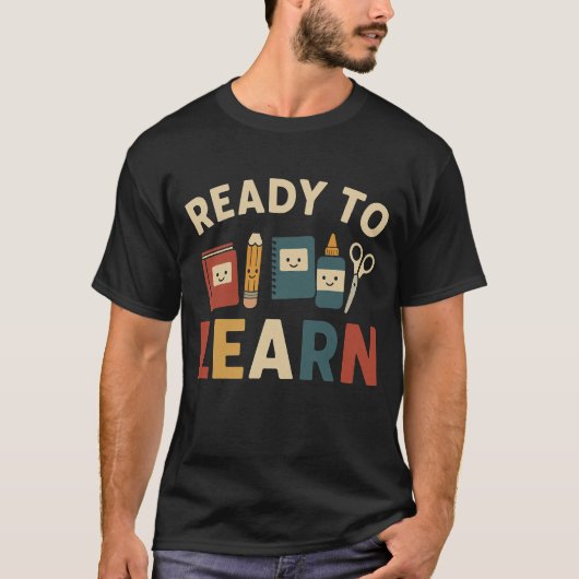 T-shirt Ready to learn | Back to school (Devant)