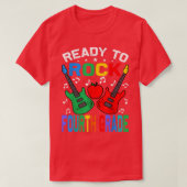 T-shirt Ready To Rock Fourth Grade Back To School Guitar T (Design devant)