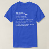 T-shirt Reagan Nom Reagan Définition Reagan Nom féminin R (Design devant)