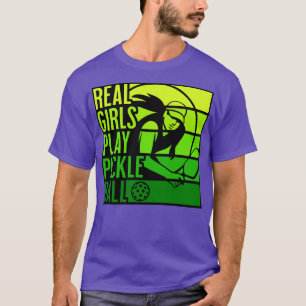 T-shirt Real 2Girls Play PickleBall Retro Vintage Paddle S
