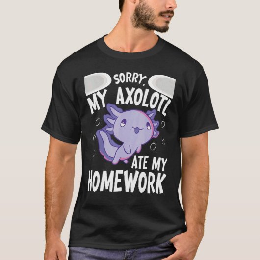 T-shirt Real Axolotl Salamander Coque 2 (Devant)