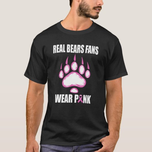 T-shirt Real Bear Fans Wear Pink (Devant)