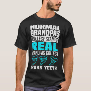 T-shirt Real Grandpas Collecter les dents de requin dents 