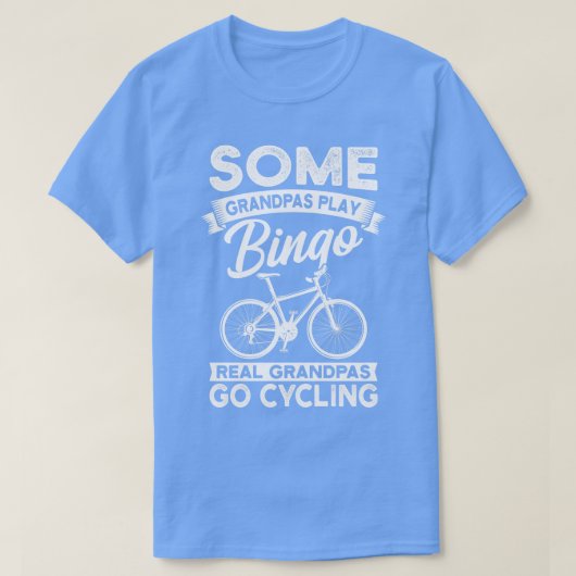 T-shirt Real Grandpas Go Cycling Cadeau (Design devant)