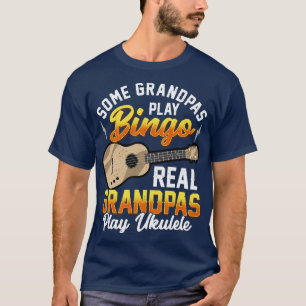 T-shirt Real Grandpas Jouer Ukulele Funny Uke Grand-père G