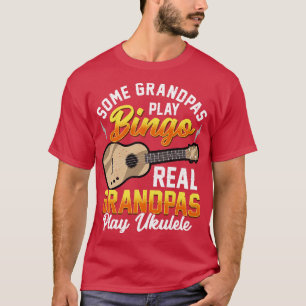 T-shirt Real Grandpas Jouer Ukulele Funny Uke Grand-père G