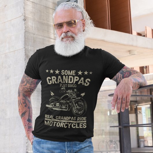 T-shirt Real Grandpas Ride Motorcycle Biker Grandpa