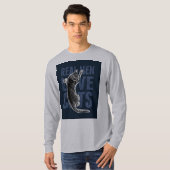 T-shirt Real Men Love Chats sur acier bleu (Devant entier)