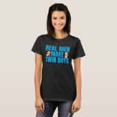 T-shirt Real Men Make Twin Boys Funny Mothers Day Twin Fat (Devant entier)