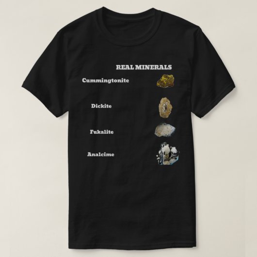 T-shirt Real minéraux drôle géologie (Design devant)