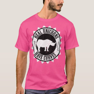 T-shirt Real Unicorns Have Curves Funny Rhino Sayings