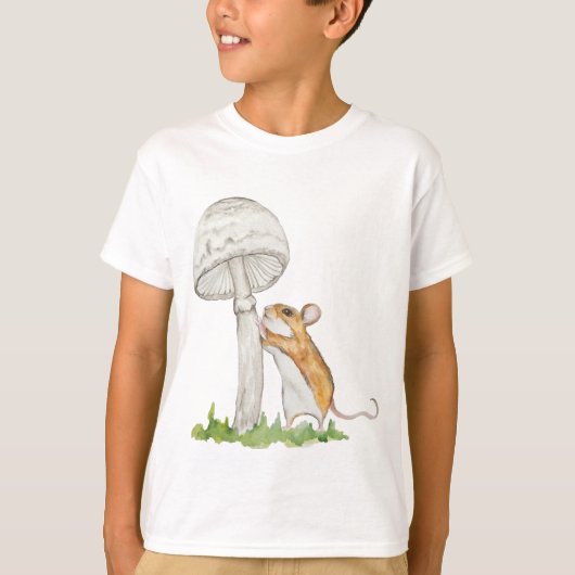 T-shirt Réalisez une souris et un champignon de champ amus (Devant)
