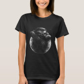 T-shirt Realistic Sloth Sleeping Moon (Devant)
