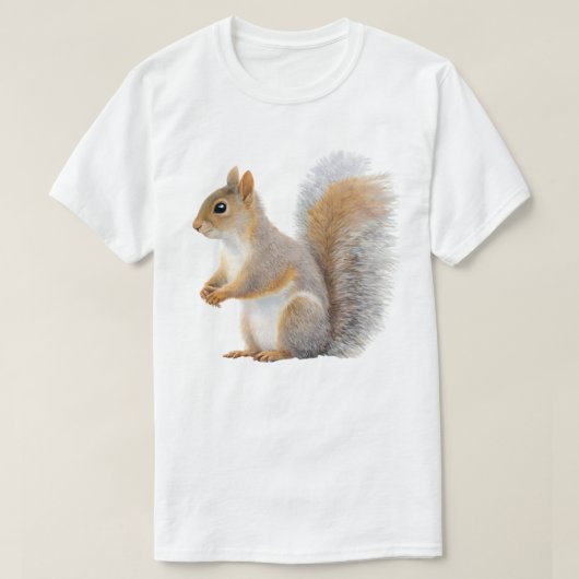 T-shirt Realistic Squirrel Portrait (Design devant)