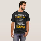 T-shirt Réalité virtuelle de la retraite VR (Devant entier)