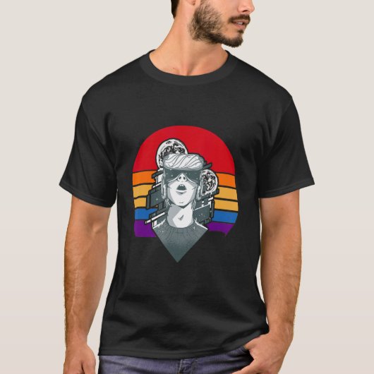 T-shirt Réalité virtuelle rétroactive VR Goggles 2 (Devant)
