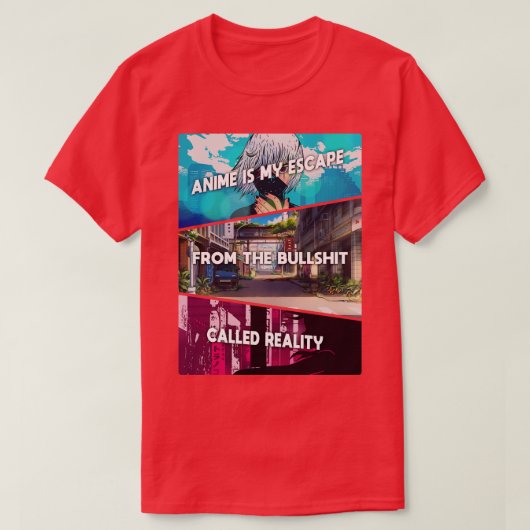 T-shirt Reality Cosplay Otaku (Design devant)