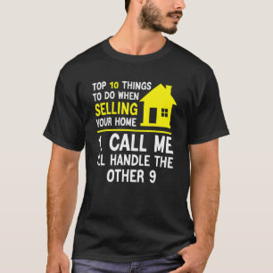 T-shirt Realtor Top 10 des choses à faire lors de la vente