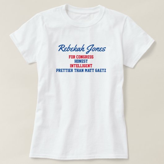 T-shirt Rebekah Jones Pour Le Congrès (Design devant)
