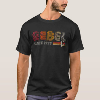 T-shirt Rebel depuis 1977 Retro Typographie spatiale Vinta