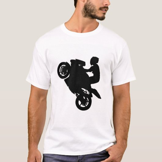 T-shirt "Rebel Rider YOLO - Conception de moto avant/arriè (Devant)