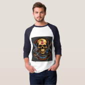 T-shirt "Rebel Riffs Skull & Crossbones Rock Tee (Devant entier)