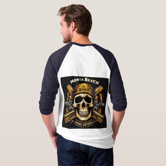 T-shirt "Rebel Riffs Skull & Crossbones Rock Tee (Dos entier)