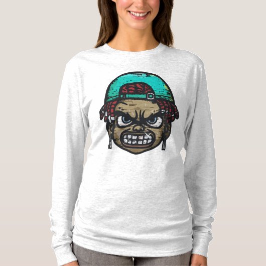 T-shirt Rebel urbain : Visage de style graffiti (Devant)