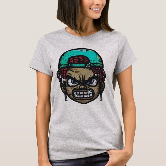 T-shirt Rebel urbain : Visage de style graffiti (Devant)