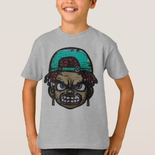 T-shirt Rebel Urbain : Visage de style graffiti