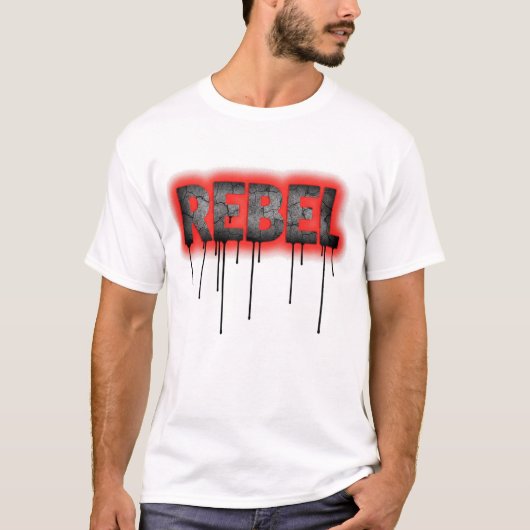 T-shirt REBELDRIP Défiance en Écho Rouge (Devant)