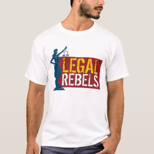 T-shirt Rebelles et Madame juridiques Justice sur le rouge