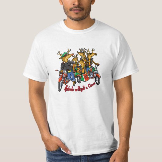T-shirt Rebelles sans bande dessinée de vacances de renne (Devant)