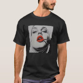 T-shirt rebellious nun with lipstick, rebellious nun (Devant)