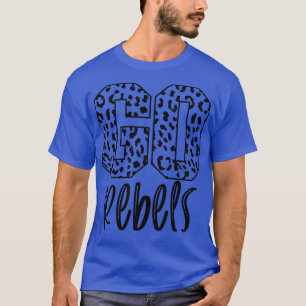 T-shirt Rebels Team Mascot School Spirit Game Night Leopar