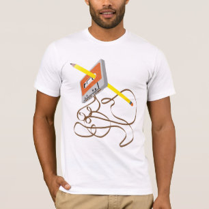 T-shirt rebobinage d'enregistreur à cassettes des années