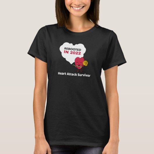 T-shirt Rebooted in 2022 Heart Attack Survivor (Devant)