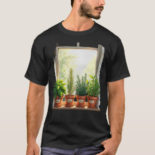 T-shirt Rebord de fenêtre herbacé