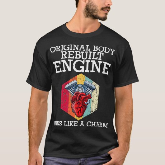 T-shirt Rebuilt Engine Open Heart Surgery Recovery Survivo (Devant)
