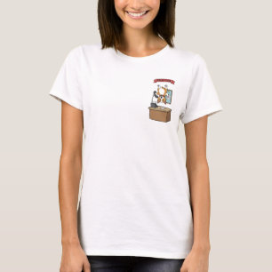 T-shirt Réceptionniste Corgi de dessin animé drôle pendu à