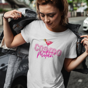 T-shirt Recette de cocktail personnalisé Cosmopolitan aqua