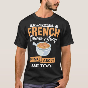 T-shirt Recette de soupe d'oignon française mélange bol fr