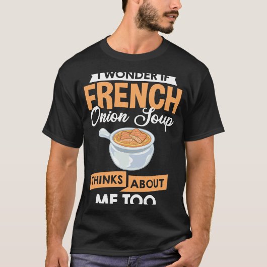 T-shirt Recette de soupe d'oignon française mélange bol fr (Devant)