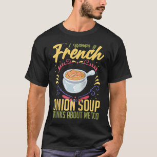T-shirt Recette de soupe d'oignon française mélange bol fr