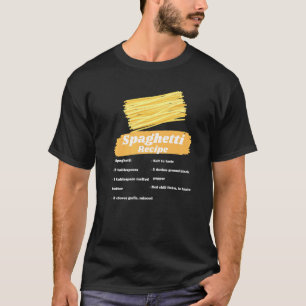 T-shirt Recette de Spaghetti Cuisine Italienne Costume de