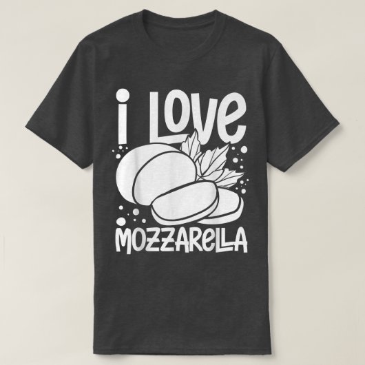 T-shirt Recettes de fromage Mozzarella Buffalo italien fra (Design devant)