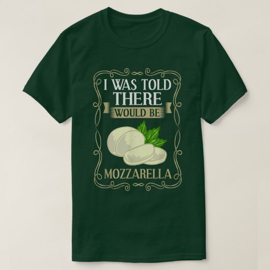 T-shirt Recettes de fromage Mozzarella Buffalo Italien Fra (Design devant)