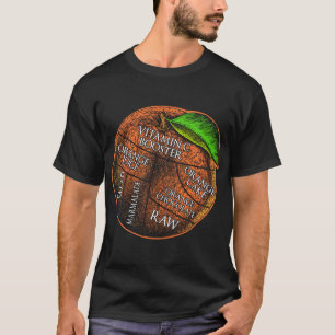 T-shirt Recettes d'orange Amoureux de fruits Végétal sain